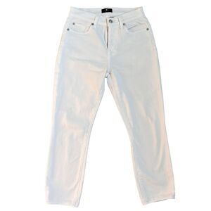 7 For All Mankind Josefina White High-Rise Slim Jeans Size 24